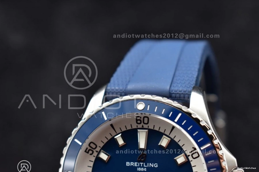 Best Edition 1:1 Dial on Contemporary 1168 A BLSF Strap Blue SS Automatic SuperOcean Blue 42 Rubber 0816